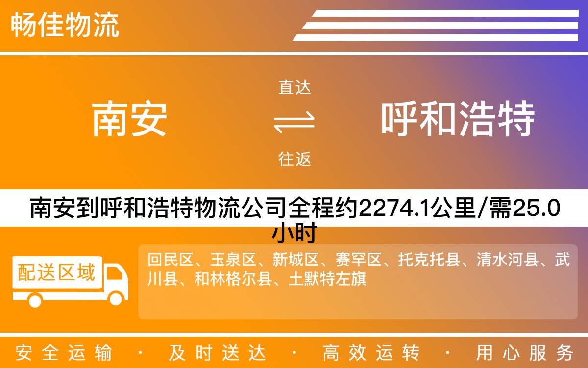 南安到呼和浩特物流公司-南安至呼和浩特物流專線-每天發(fā)車時(shí)效快