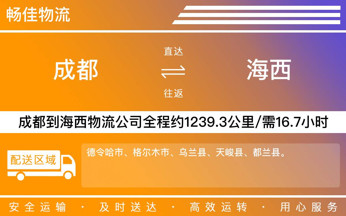 成都到海西物流公司-成都到海西貨運公司-時效快-「快速準時」