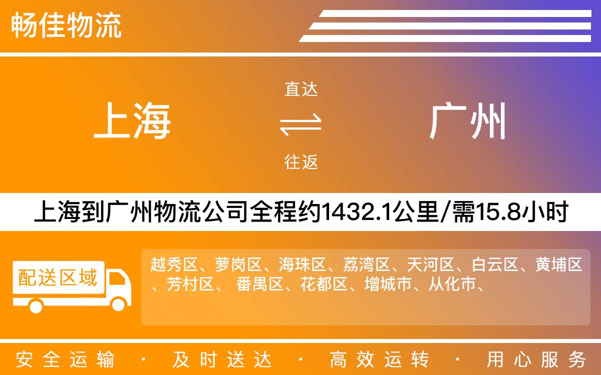 上海到廣州物流專線-上海到廣州物流公司-上海物流到廣州