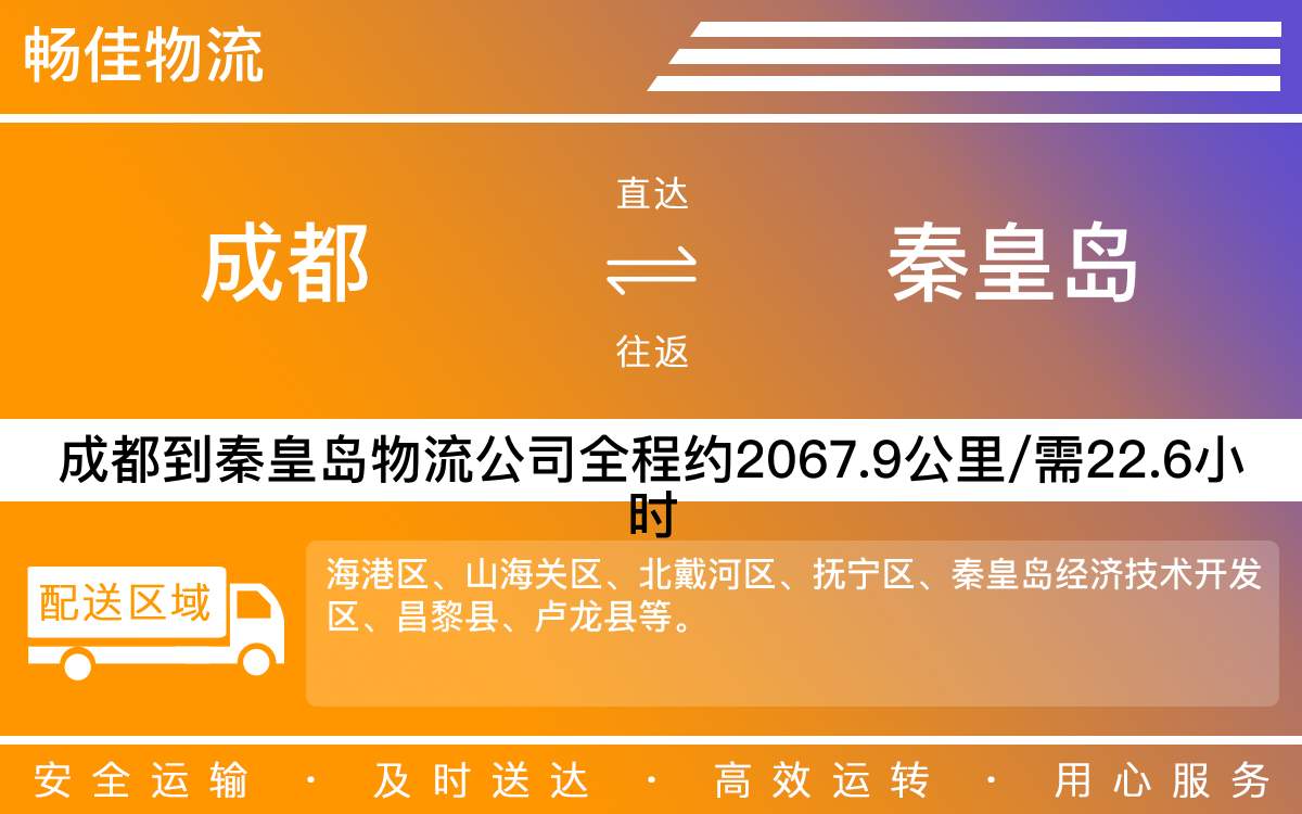 成都到秦皇島物流專線-成都至秦皇島貨運(yùn)專線