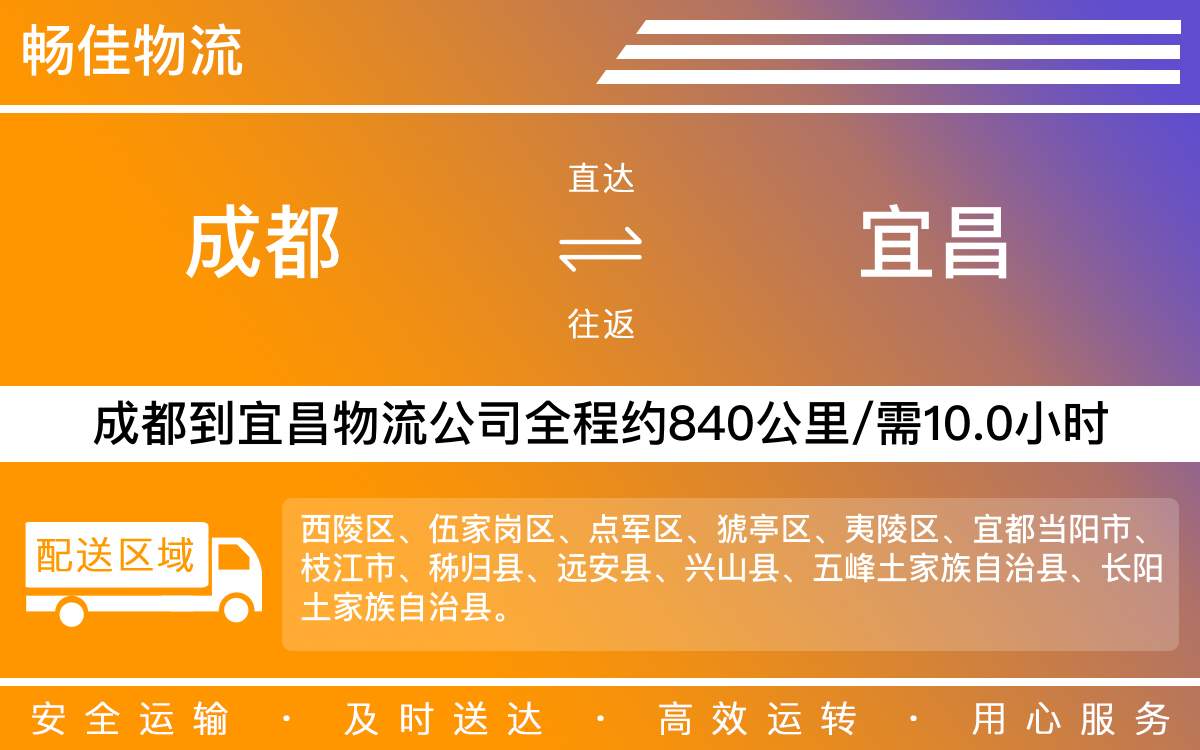 成都到宜昌物流公司|湖北專線