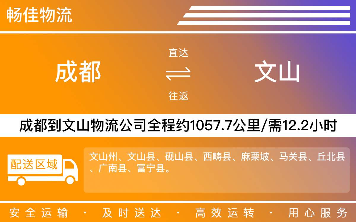 成都到文山物流公司|成都到文山貨運(yùn)公司