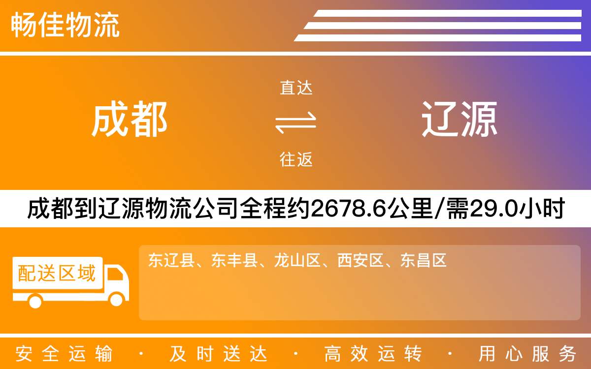 成都到遼源的物流直達(dá)專線