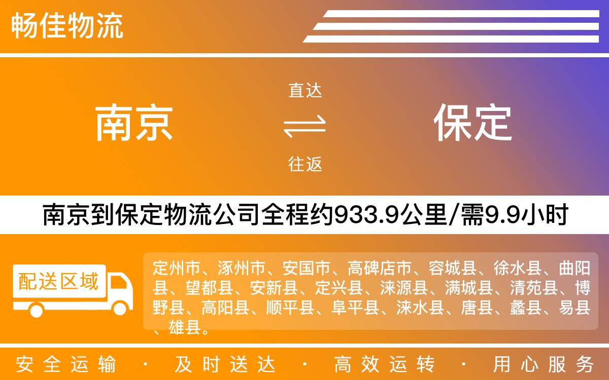 南京到保定物流公司-南京到保定貨運公司