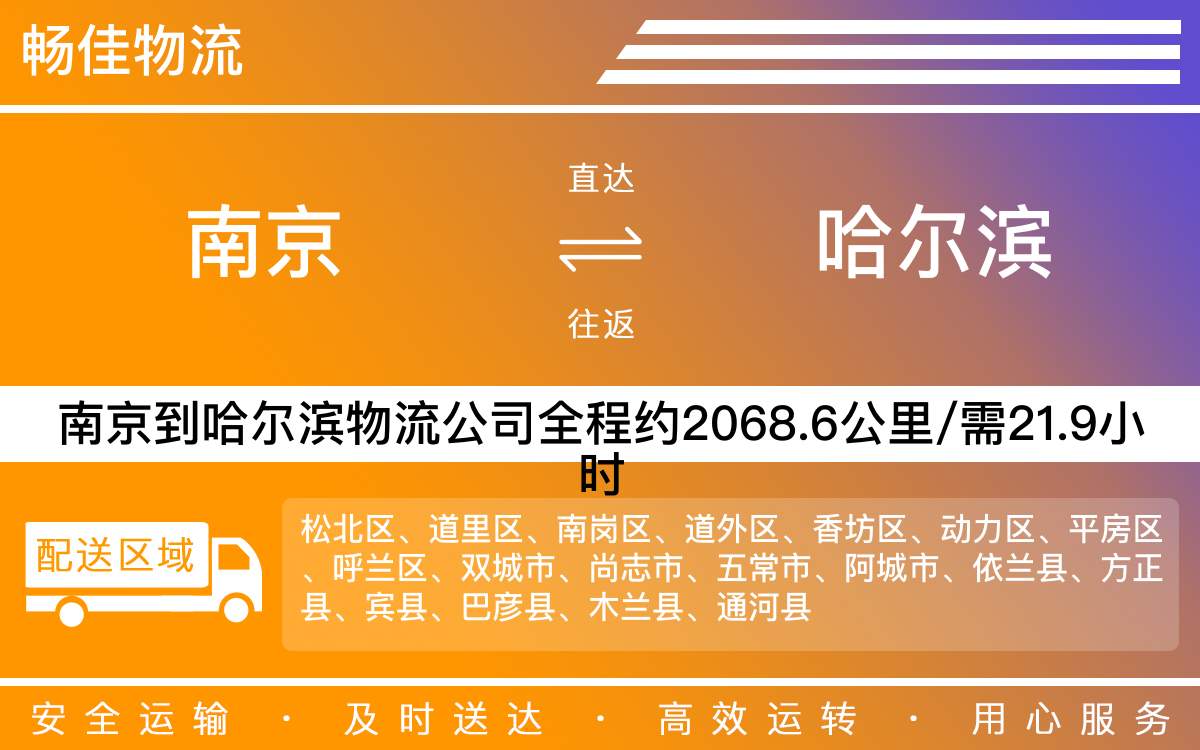 南京到哈爾濱物流公司-南京到哈爾濱貨運(yùn)公司