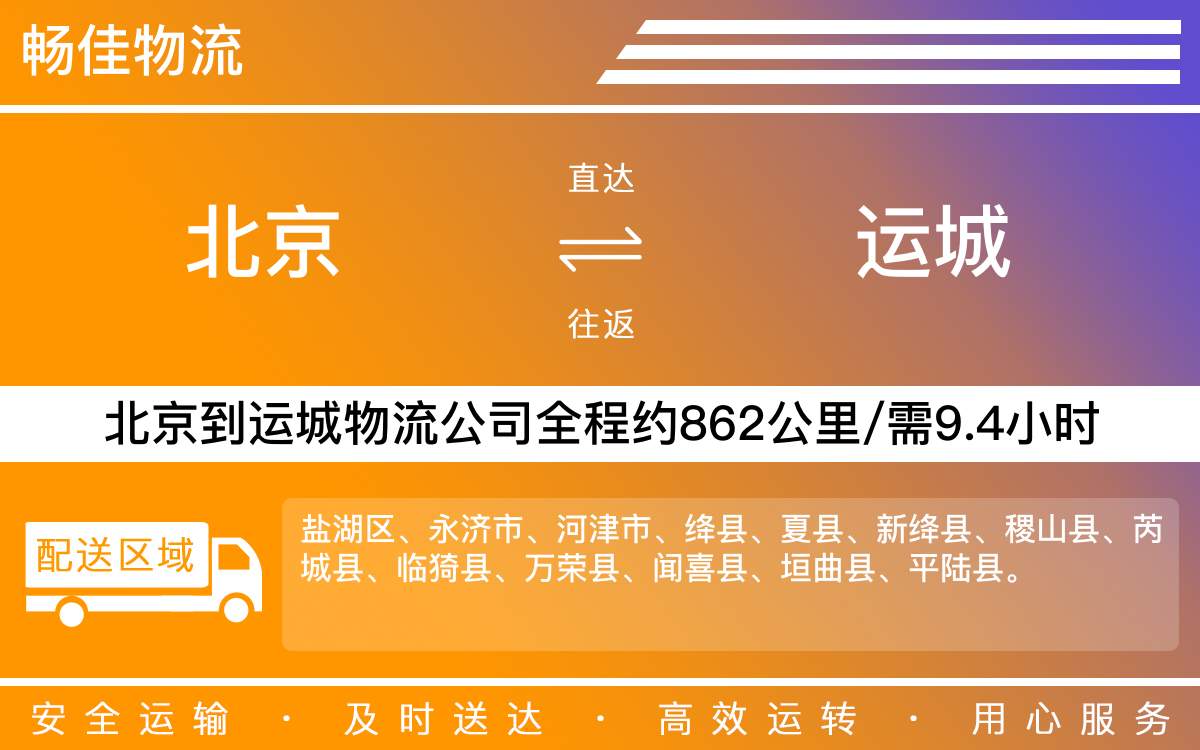 北京到運城物流公司-北京到運城貨運公司