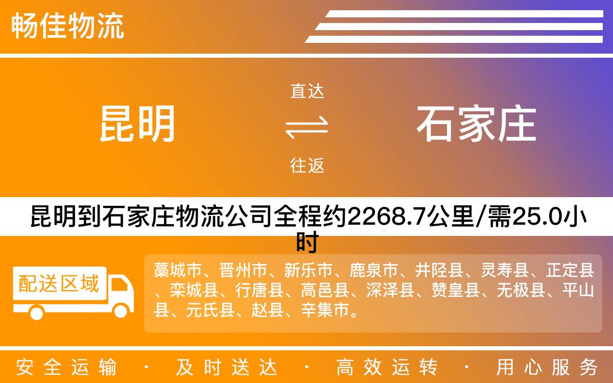 昆明到石家莊物流公司|昆明物流到石家莊|昆明到石家莊物流專(zhuān)線
