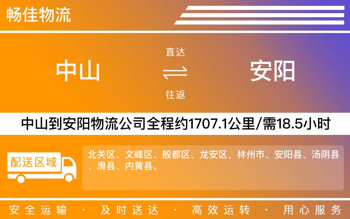 中山到安陽物流公司-中山到安陽貨運(yùn)公司