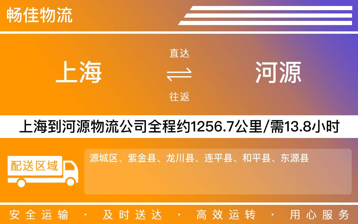 上海到河源物流專線-上海到河源物流公司-上海物流到河源