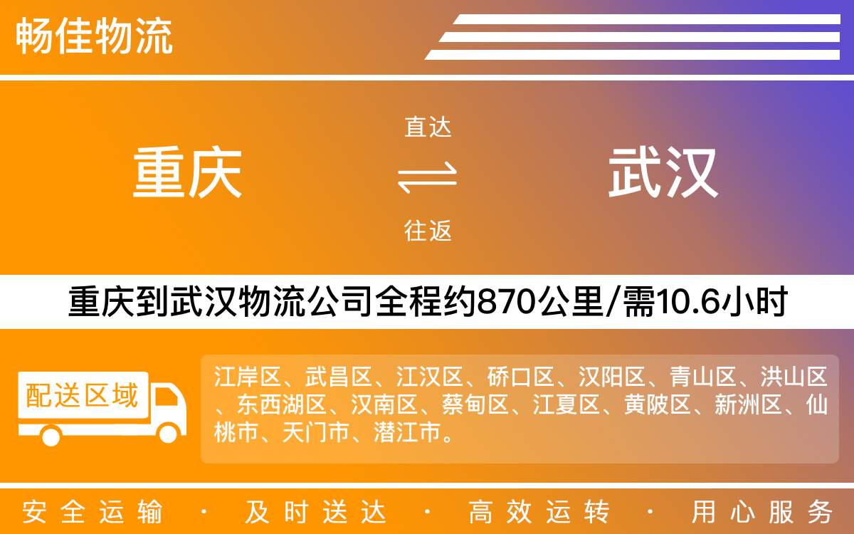 重慶到武漢物流公司_重慶到武漢貨運(yùn)公司-每天發(fā)車時(shí)效快