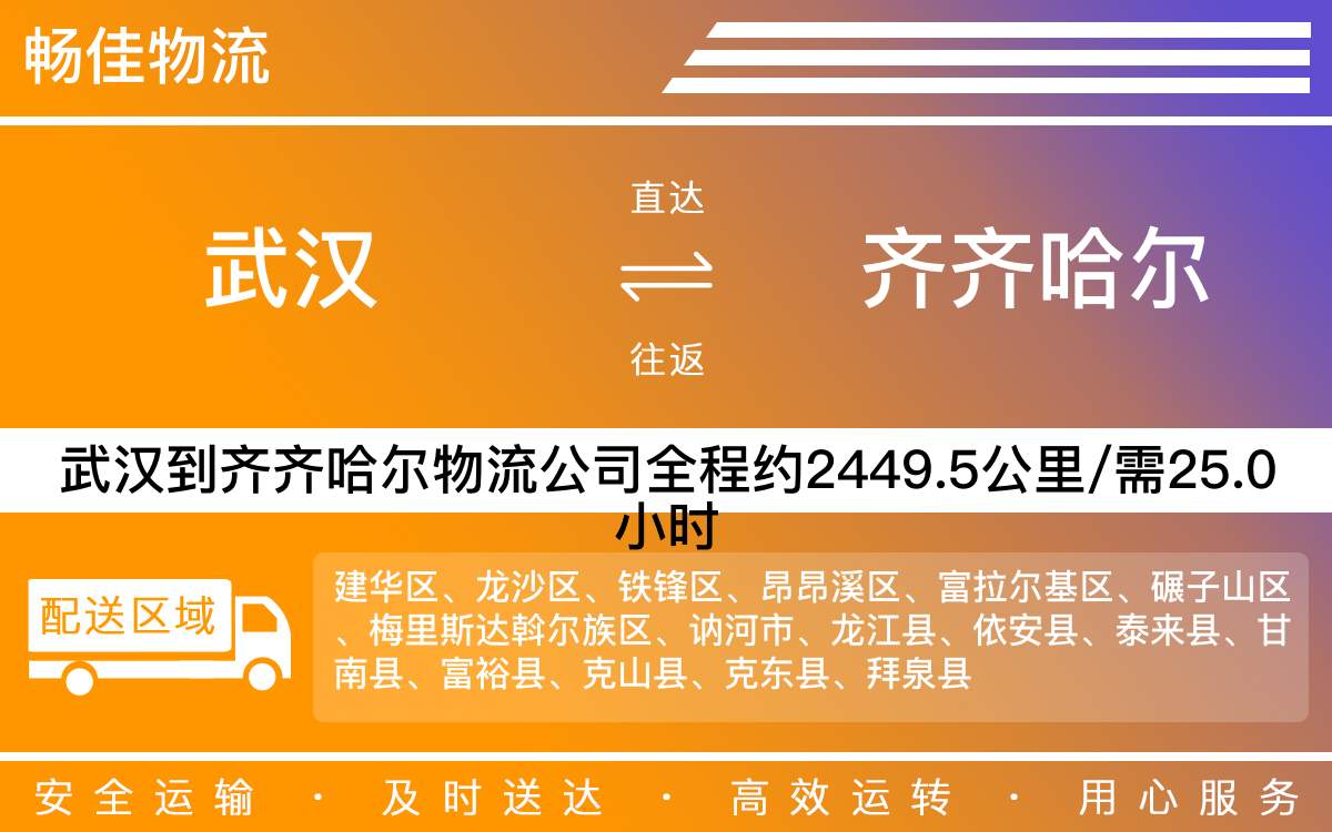 武漢到齊齊哈爾物流專線-武漢到齊齊哈爾物流公司-武漢物流到齊齊哈爾