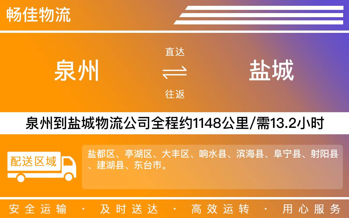 泉州到鹽城物流公司-泉州到鹽城貨運(yùn)公司