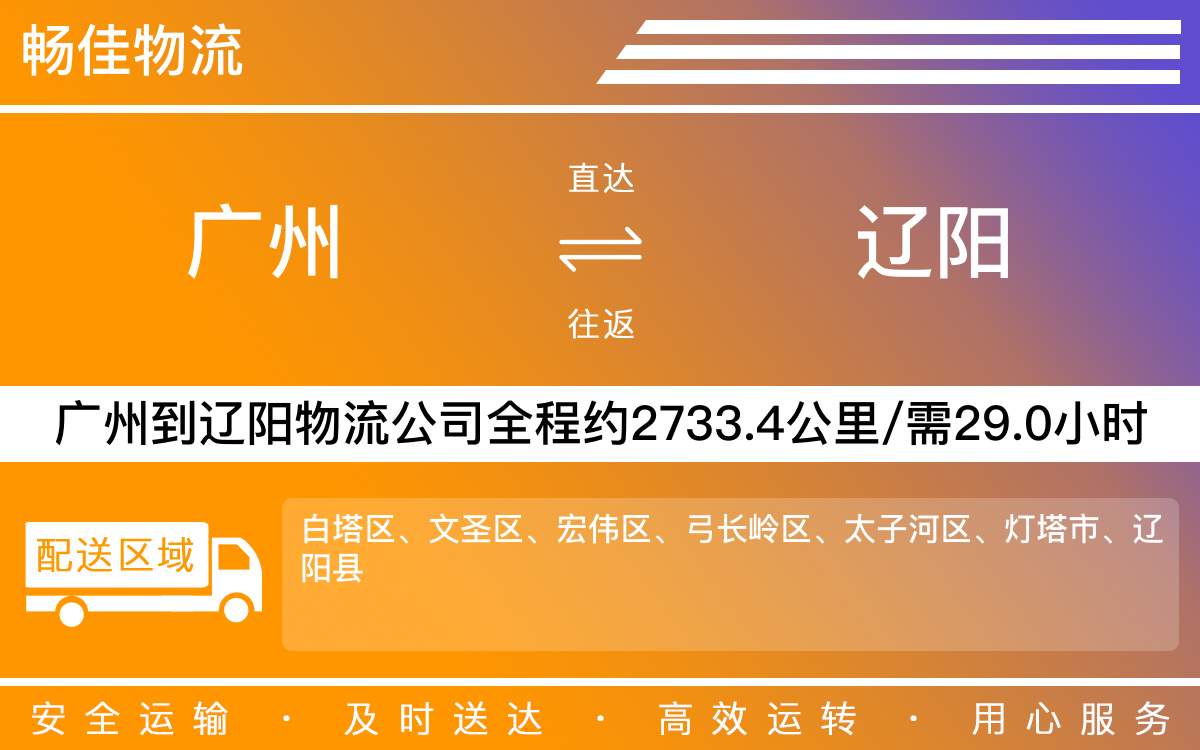 廣州到遼陽(yáng)物流公司-廣州到遼陽(yáng)貨運(yùn)公司-每天發(fā)車(chē)時(shí)效快