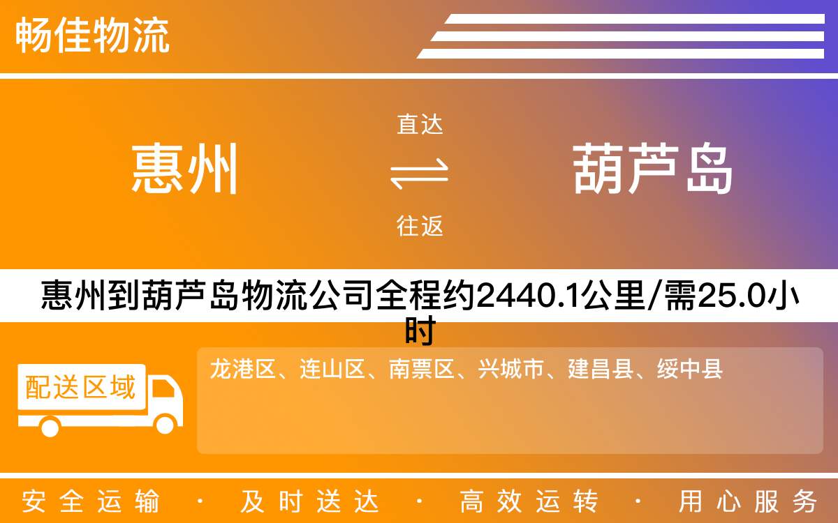惠州到葫蘆島物流公司-惠州到葫蘆島貨運(yùn)公司-每天發(fā)車時(shí)效快