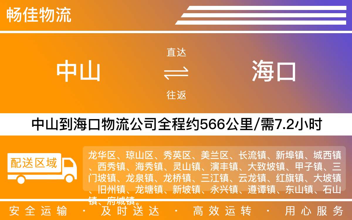 中山到?？谖锪鞴?中山到海口物流專線公司-每天發(fā)車時效快