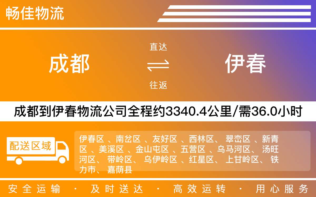 成都到伊春物流公司-門窗物流-「專線速達(dá)」